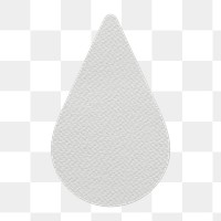 Gray textured paper water drop sticker design element