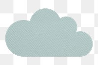 Blue textured paper cloud sticker design element