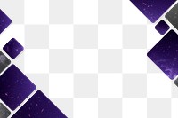Dark purple geometric frame design element