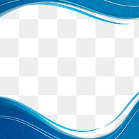 Blue curve frame template design element