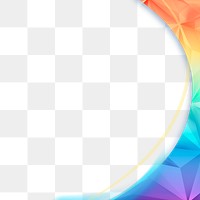 Rainbow crystaled curve frame template design element