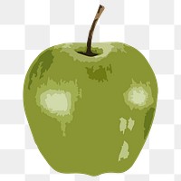 Vectorized green apple fruit design element