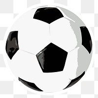 Vectorized football sticker overlay with white border design element