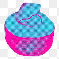 Funky neon halftone young coconut sticker overlay
