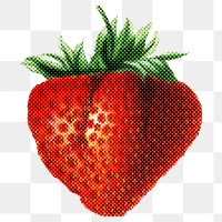Halftone fresh strawberry design element 