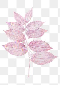 Pink holographic Solomon's seal branch design element