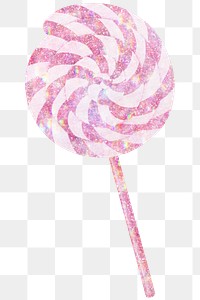 Pink holographic sweet lollipop design element