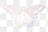 Silver holographic great occidental butterfly sticker