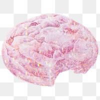 Pink holographic chocolate chips cookie design element