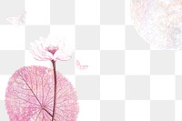 Pink holographic water lily background design element