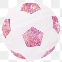 Pink holographic football design element