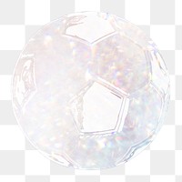 Silvery holographic football design element