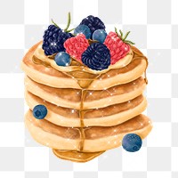 Hand drawn stacked pancakes design element