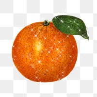 Hand drawn sparkling tangerine design element