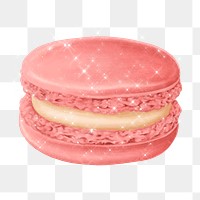 Hand drawn sparkling sweet macaron design element