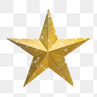 Sparkling gold star design element