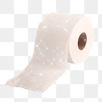 Sparkling tissue paper roll design element