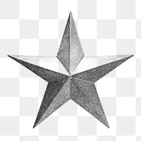 Hand drawn monotone star design element