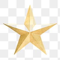 Hand colored gold star design element