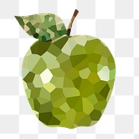 Green apple crystallized style design element