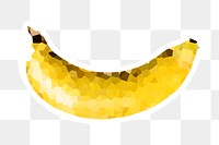 Ripe banana crystallized style sticker overlay