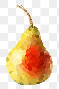 Ripe pear crystallized style design element