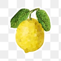 Lemon crystallized style sticker overlay