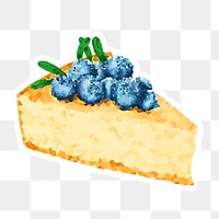 Blueberry cheesecake crystallized style sticker overlay
