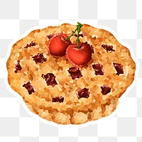 Cherry pie crystallized style sticker overlay