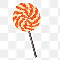 Sweet lollipop crystallized style sticker overlay