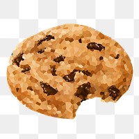 Chocolate chip cookie crystallized style overlay