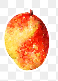 Mango crystallized style sticker overlay