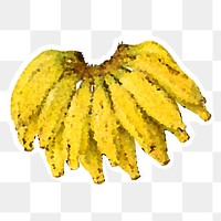 Bananas crystallized style sticker overlay