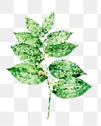 Crystallized polygonatum flower sticker overlay