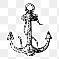 Crystallized style anchor illustration with a white border sticker