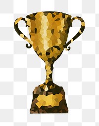 Crystallized style trophy illustration design element