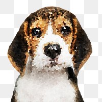 Crystallized style beagle dog illustration design element