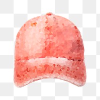 Crystallized style red cap illustration design element