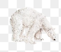 Crystallized style polar bear illustration design element