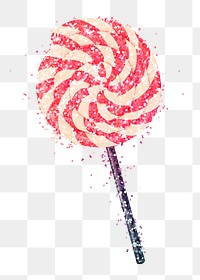 Glitter lollipop design element