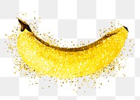 Glitter ripe banana fruit illustration