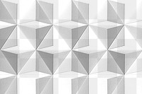 3D gray paper craft tetrahedron patterned background  design element