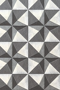 3D silver paper craft pentahedron patterned background  design element