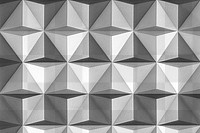 3D gray paper craft tetrahedron patterned background  design element