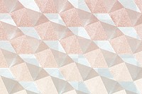 3D copper paper craft heptagonal patterned background design element