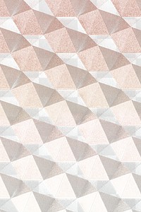 3D copper paper craft heptagonal patterned background design element