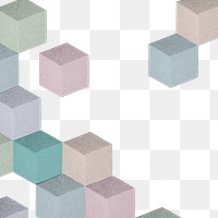 Dark pastel paper craft textured cubic patterned template
