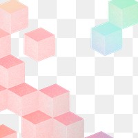 Neon paper craft textured cubic patterned template