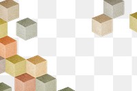 Earth tone paper craft textured cubic patterned template