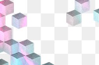 Neon cubic paper craft textured cubic patterned template